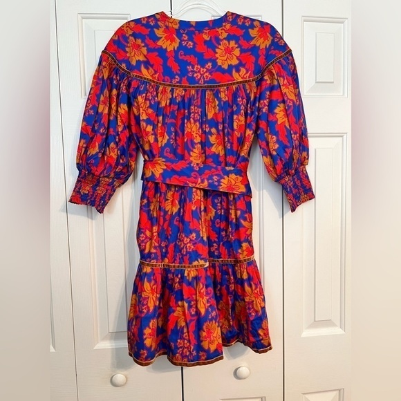NWT Alden Adair Charlotte Dress in Color- Cobalt Tea Garden- Size Small - Picture 7 of 14